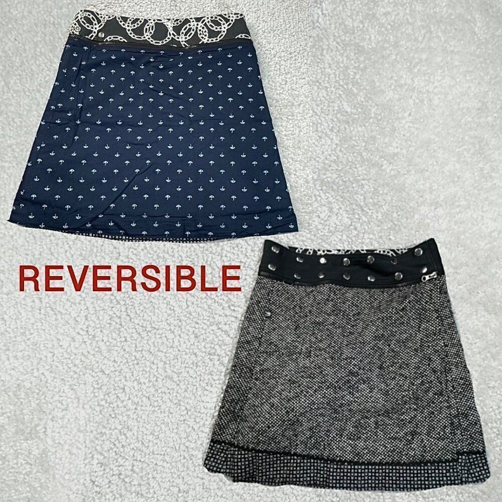 Zand Amsterdam Wrap Skirt Reversible Wool Blend Womens OS
